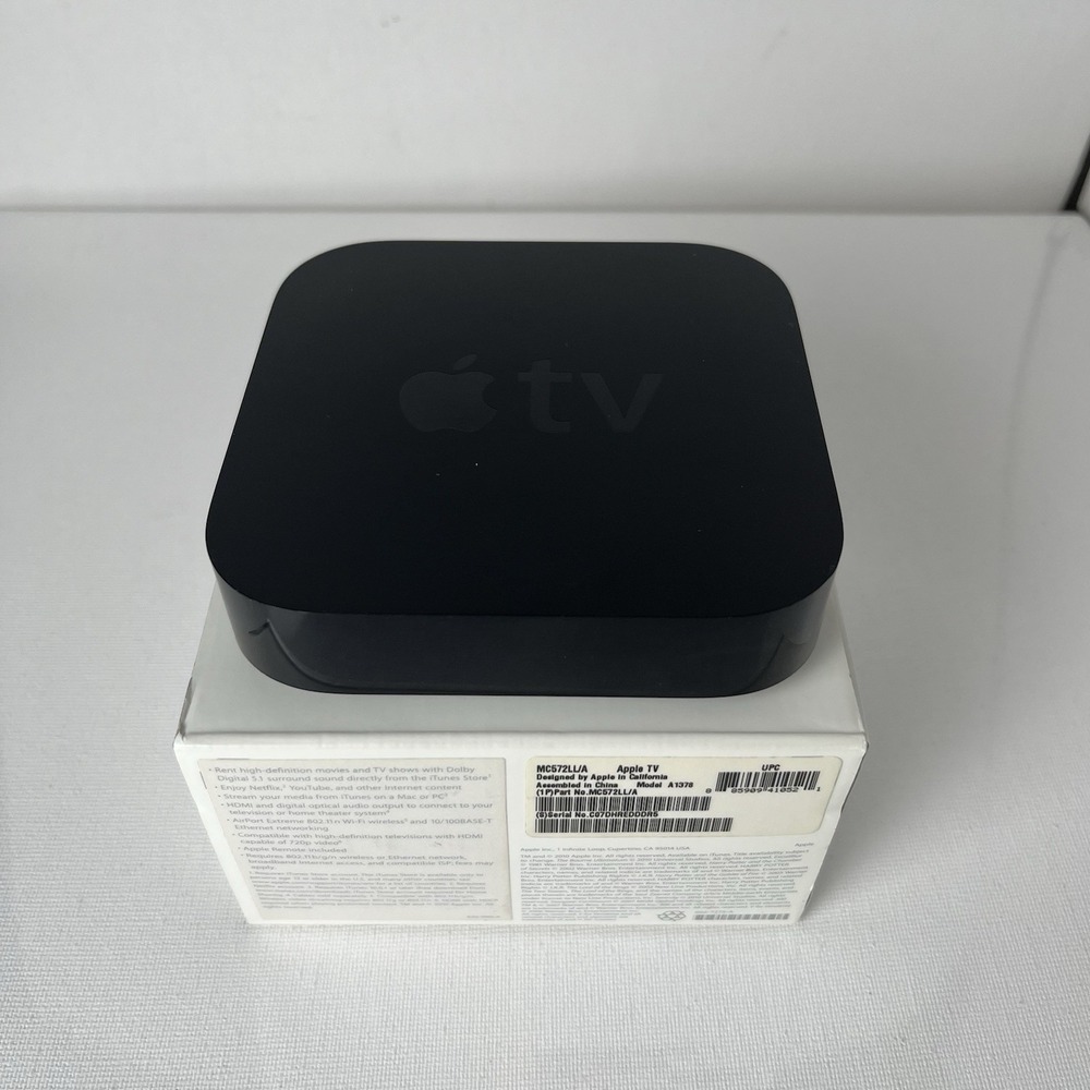 Apple TV 2nd Gen 8GB Black A1378‎ Complete w/ Remote Tested ✅ Working